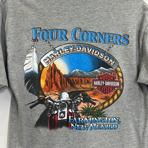 Harley Davidson - Four Corners Farmington New Mexico Fun Graphic T Shirt Size M - Picture 9 of 10